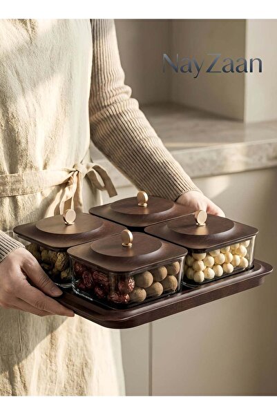 Generic Wood Grain Fruit Plate,Dessert Serving Trays For Dried Fruit, Nuts, C...
