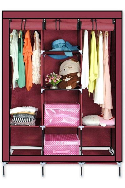 Generic Stylish Portable Wardrobe Closet Model 88130 Featuring Organized Stor...