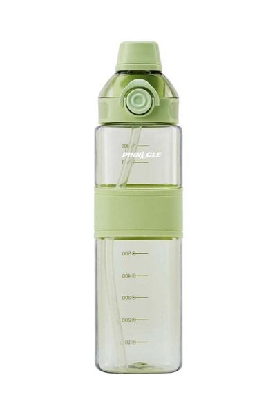 Generic Pinnacle Piccolo Hydration Bottle (1 L, Green) |Motivational Water Bo...