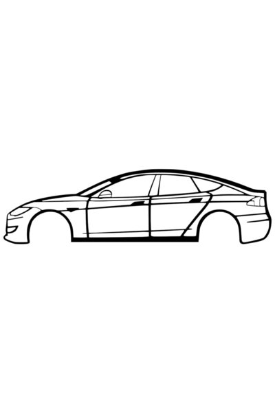 OEM Decorațiune Tesla Model S – Siluetă 3D, design auto minimalist