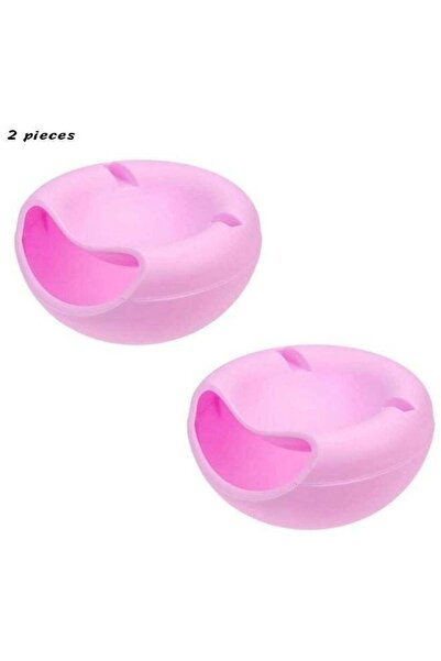 Generic 2 Pieces Creative Lazy Fruit Dish Snacks Nut Melon Seeds Bowl Double ...