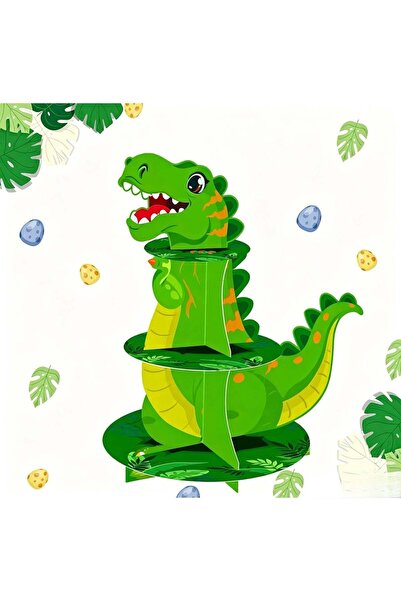 Generic Dinosaur Cupcakes Stand, Funny 3 Tier Dinosaur Party Stand Cute Small...