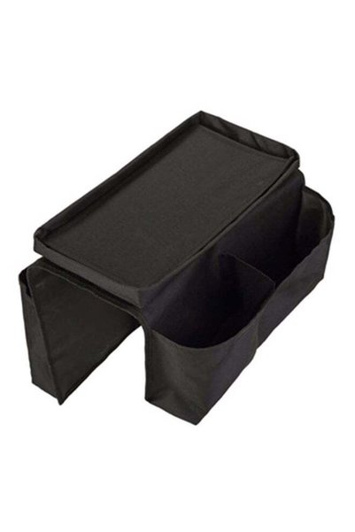 Generic Sofa Armrest Organizer With 6 Pockets Black