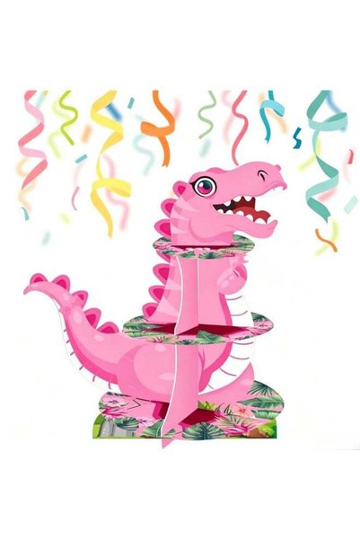 Generic Dinosaur Cupcakes Stand, Funny 3 Tier Dinosaur Party Stand Cute Small...