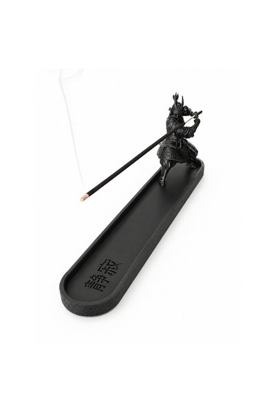 OEM Suport pentru tămâie Războinic Samurai, design japonez decorativ, Negru