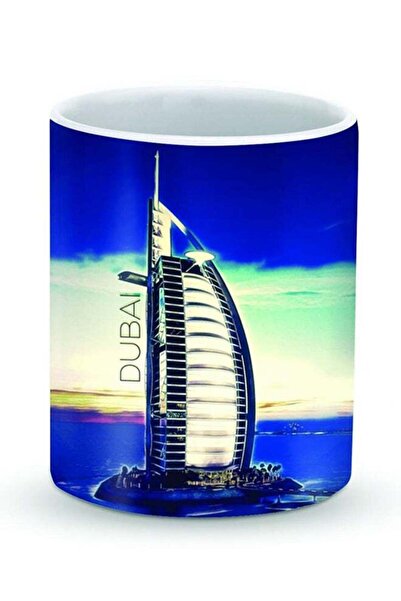 Generic Premium Burj Al Arab Dubai Designer Mug Blue/White/Green