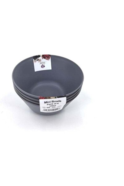 Generic 4-Pieces Set of Mini Bowl 220Ml - Grey