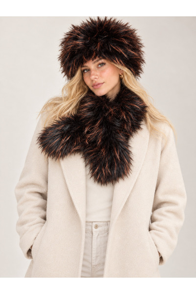 Şirin Giyim Aksesuar Fluffy Hat and Scarf Set of 2 Plush Set Winter - Hat and...