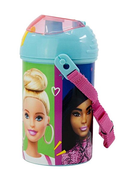 Generic Stor Barbie Pop-Up Water Bottle Canteen for Kids, 450ml – BPA-Free Pl...
