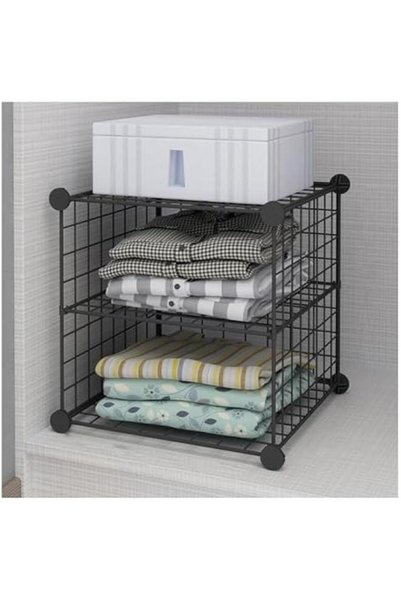 Generic Iron Mesh Storage Rack, Easy to Install, Removable Metal Mesh Bookshe...