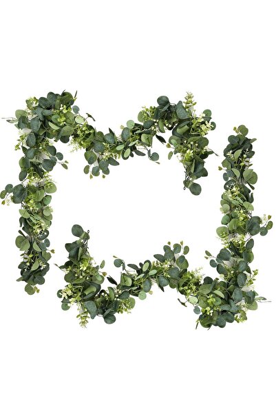 Generic Brand Ghirlande artificiale de eucalipt, 1,8m de eucalipt artificial
