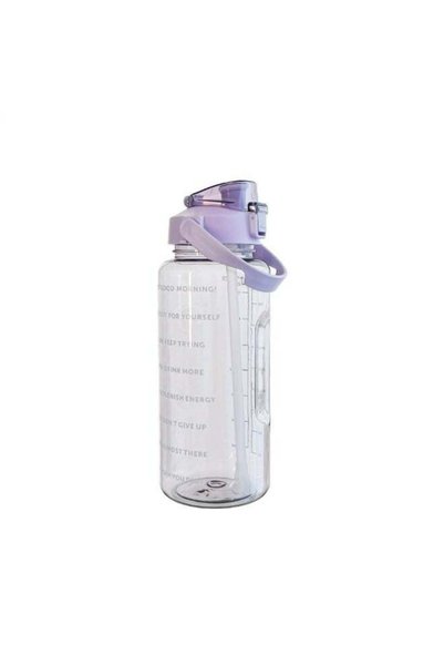 Generic 2L Large Capacity Water Bottle with Silicone Straw (Multi-color Optio...
