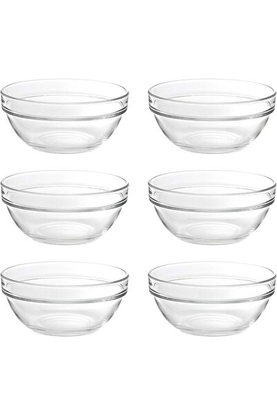 Generic Ocean Stack Bowl, Set Of 6, Clear, 6 Inch, P00625, Serving Bowl, Cond...