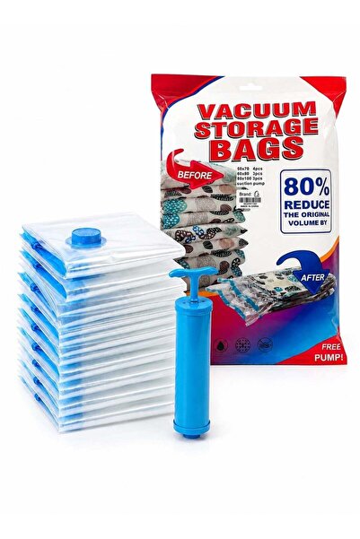 Generic PACK OF 10 Vacuum Storage Bags with Suction Pump, Space Saver Compres...