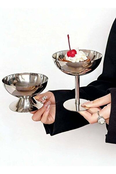 Generic Stainless Steel Dessert Cup Bowl – Elegant Ice Cream & Fruit Cup for ...
