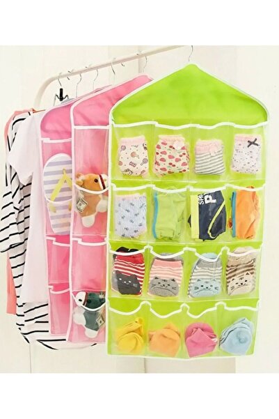 Generic 16 Pockets Plastic Multifunction Space Saver Over Door Hanging Wardro...