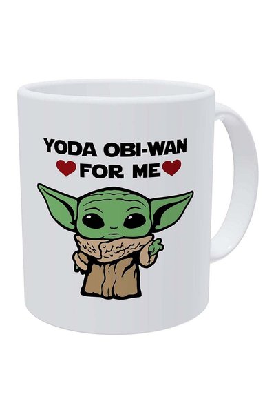 Generic Baby Yoda Obi Wan For Me Heart, Funny Coffee Mug