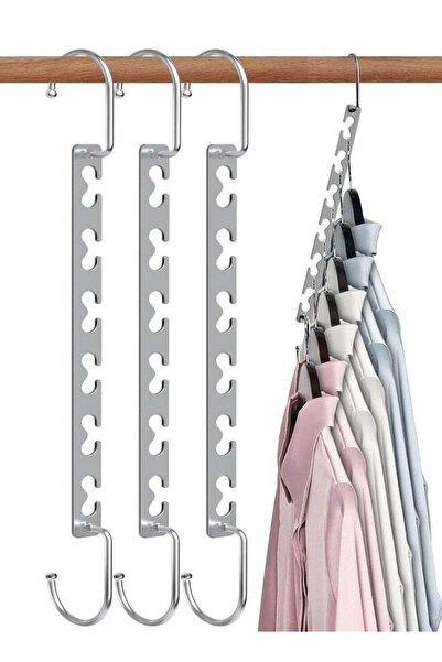 Generic 3PCS Space Saving Hangers for Clothes, Sturdy Metal Hangers Wardrobe ...