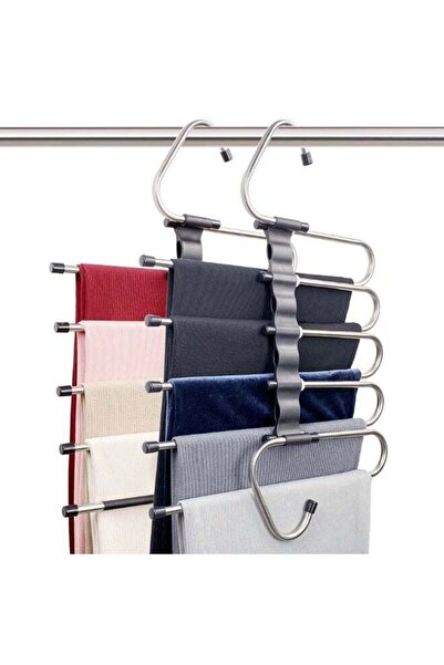 Generic Magic Pants Hangers Space Saving - 2 Pack for Closet Multiple Layers ...
