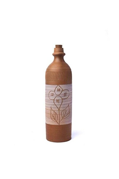 Generic ARK Terracotta Water Bottle Handmade | Mitti Bottle with Cork Stopper...