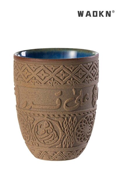 Generic Vintage Middle Eastern Coarse Ceramic Coffee Mug, Handcrafted Pottery...