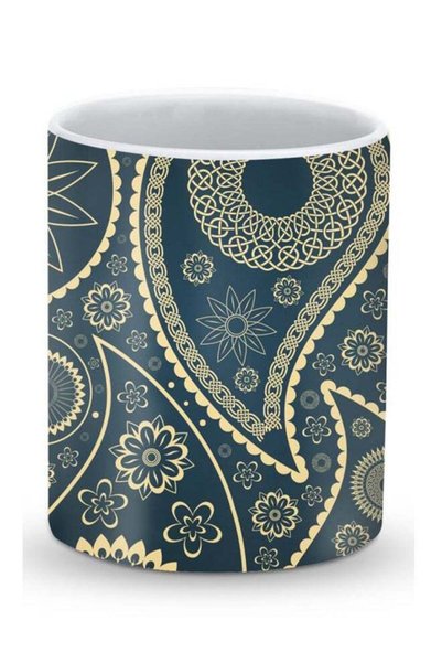 Generic Premium Indian Nights Designer Mug Blue/Beige