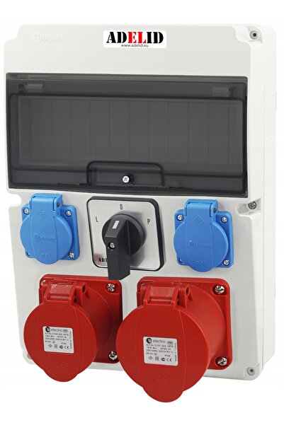 ADELID Distribuitor Cutie de distribuție Cutie de construcții 2x16A 5P 230V c...