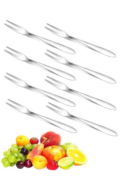 Generic 8 Pcs Mini Forks Appetizer Forks Small Fruit Fork for Appetizers Past...