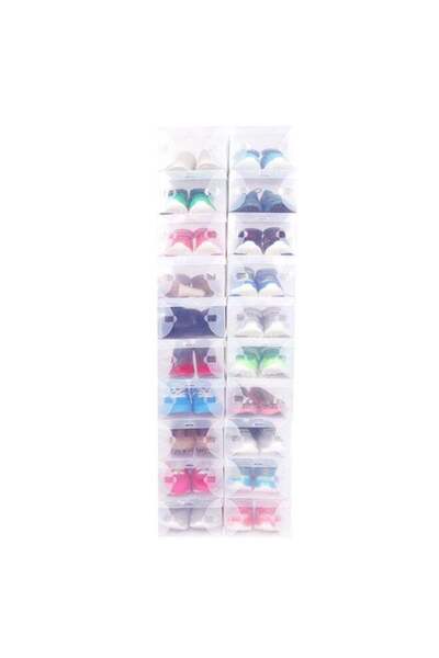 Generic 10-Piece Shoes Box Organizer White 33X20X12cm