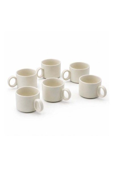 Generic Ceramic Ivory Tea Cups 6 Piece Set Premium Food Grade Ceramic Coffee ...