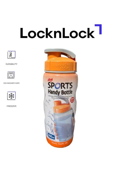 Generic LocknLock 500ml Color Sports Handy Bottle - Orange, Collapsible, Ligh...