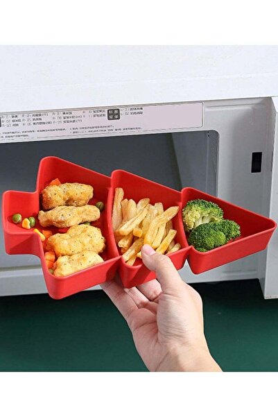 Generic Microwave-Safe Fruit Tray With Dividers, Multi-Function Snack Dish Wi...