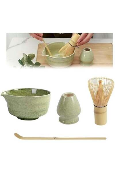 Generic Matcha Set, Japanese Tea Set,4Pcs Matcha Whisk Set Includes Matcha Bo...
