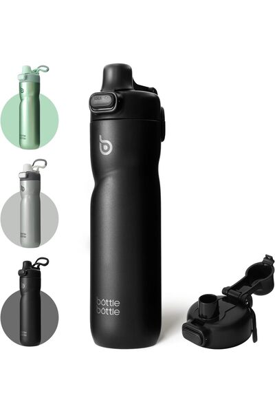 Generic BOTTLE BOTTLE Insulated Water Bottle 24 oz with Handle and Flip Top L...