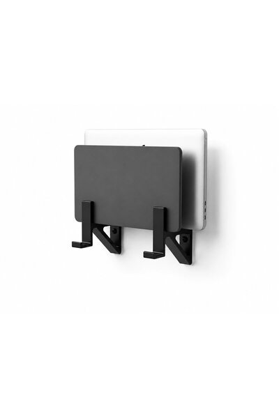 OEM Suport de perete 2-în-1, Negru, pentru laptop și căști, Economie de spațiu