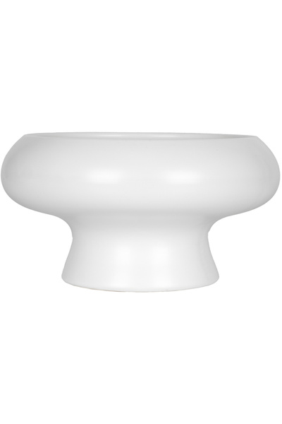 Herdekora Dekoratif Ayaklı Seramik Saksı Beyaz 22x11 Cm.