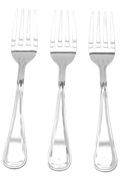 Generic Raj Stainless Steel Pearl Dessert Fork with 3 Pieces Set, 22 cm Grey ...