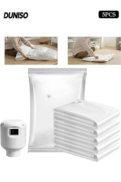 Generic 5 PCS Premium Vacuum Storage Bags (100 x 80cm) Space Saver Vacuum Bag...