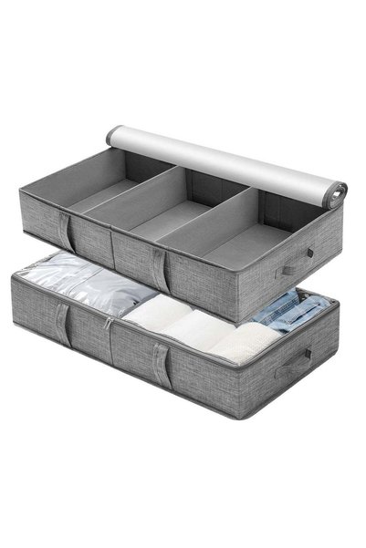 Generic 2 Pack Underbed Storage Container Bins with Lids, Under Bed Storage O...