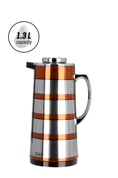 Generic Royalford 1.3 L Golden Figured Double-Wall Vacuum Insulated Portable ...