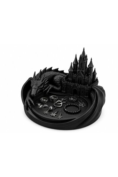 OEM Organizator decorativ de bijuterii Dragon și Castel Gotic, multicolor, 16...