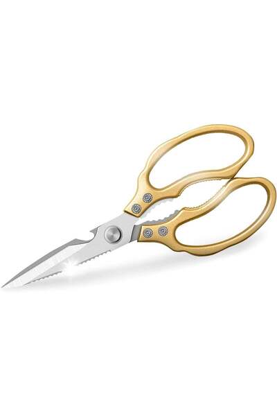 Generic Kitchen Scissors, Heavy Duty Sharp Kitchen Shears Dishwasher Safe,Gol...