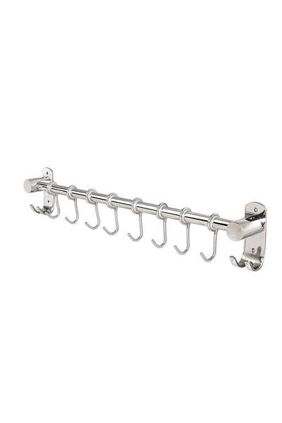 Generic Stainless Steel Kitchen Sliding Hooks with 6 S Sliding Hooks, Multi-p...
