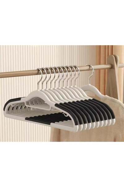 Generic Non-Slip Space-Saving Clothes Hangers 10 Pack Heavy-Duty Plastic Hang...