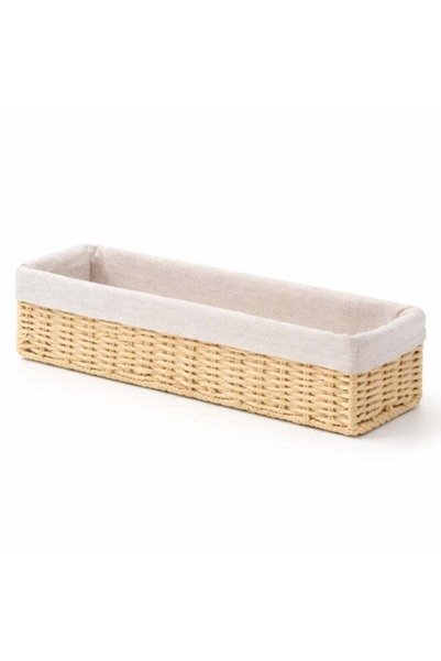 Generic Homesmiths Paper Rope Storage Basket with Removable Linen Liner – L 3...