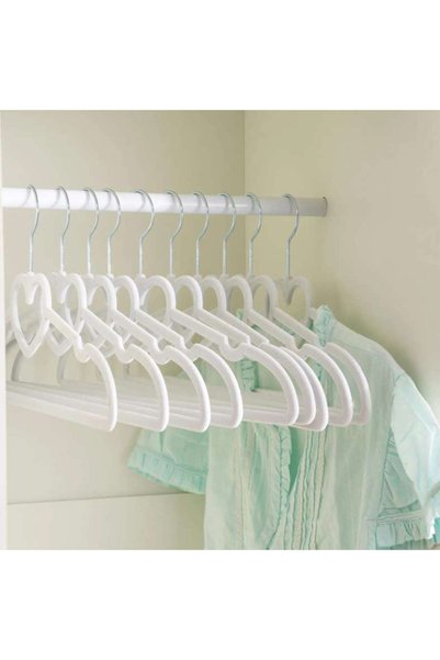Generic Giorgia Heart Cloth Hanger 10 Pcs 42x21x0.5cm White" - 262JHC9900033