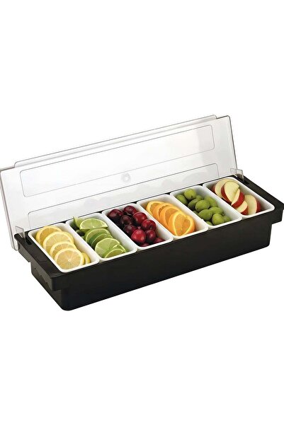 Generic Bar Condiment Tray With Lid,ice Cooled Condiment Dispenser Serving Co...