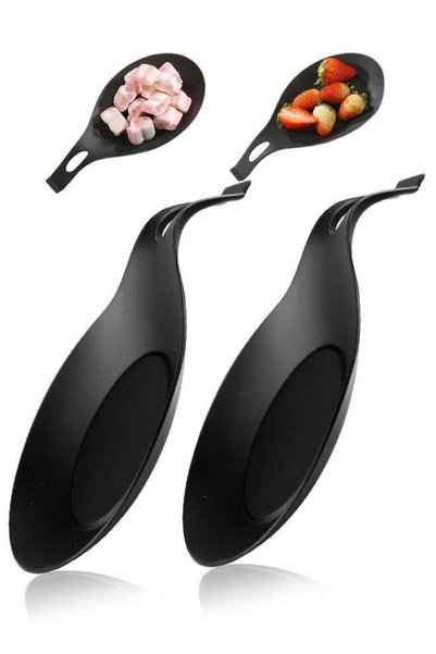 Generic 2pcs Spoon Rest Kitchen, Spoon Holder, Silicone Spoons Rest, Reusable...