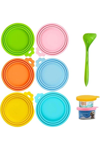 Generic Can Lids Cover For Pet Food, 6 Pack Food Universal Silicone Cat Dog L...