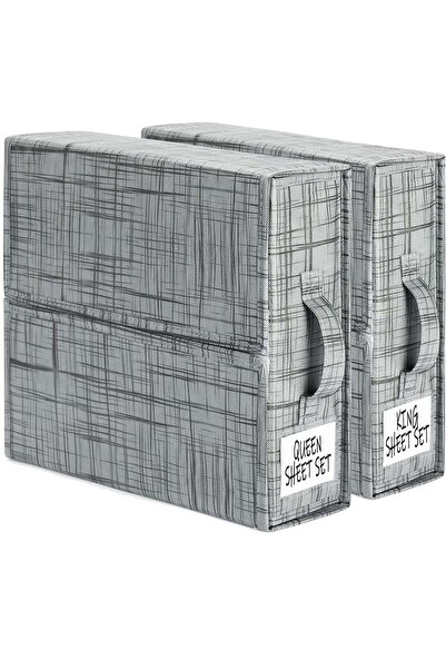 Generic Foldable Storage Box Set for Bedding, 2 Pack Organizer for Duvet Cove...